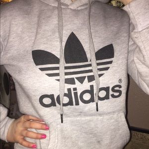 grey adidas pullover hoodie